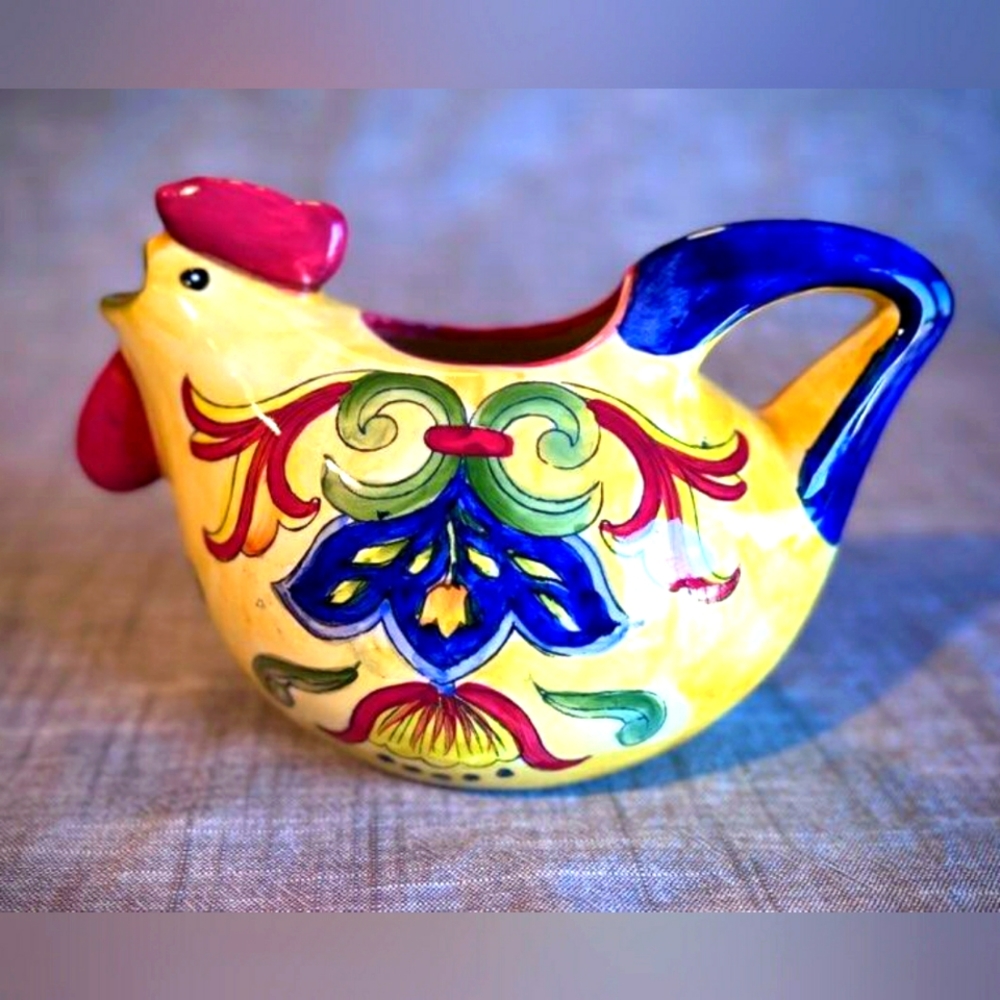Yellow Talavera pitcher.